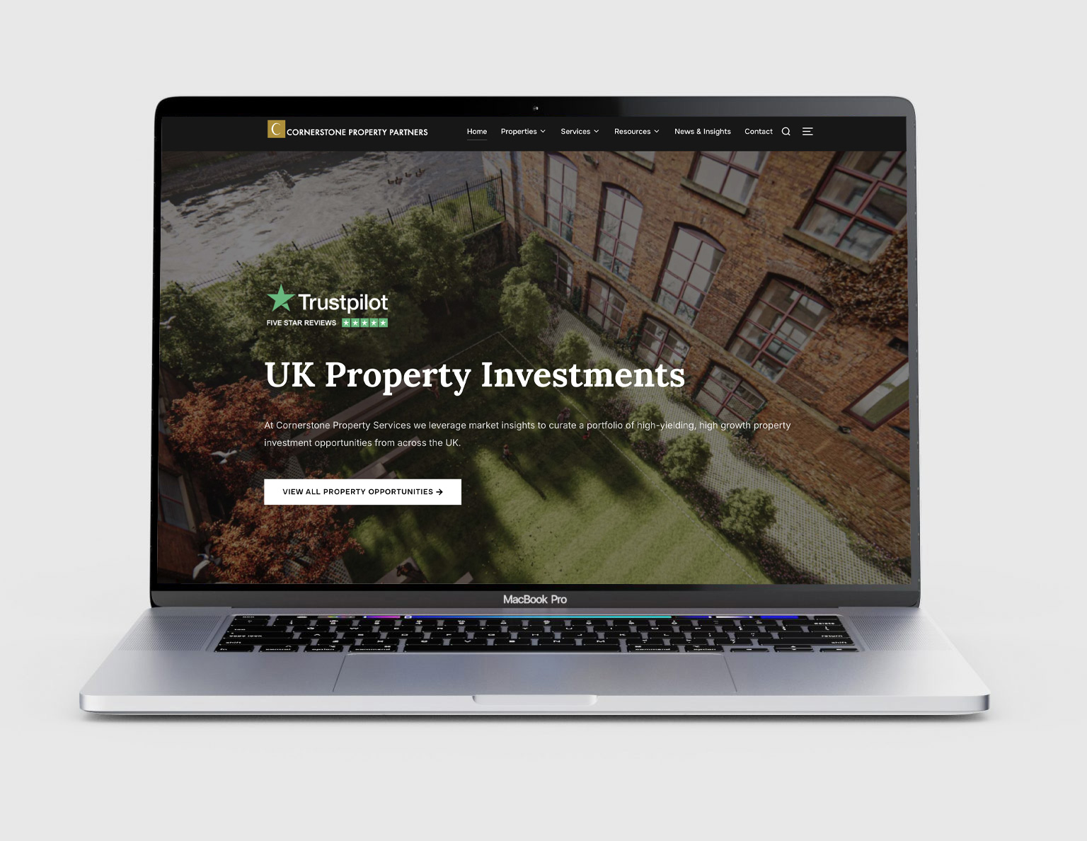 Cornerstone Property Perners Website Design