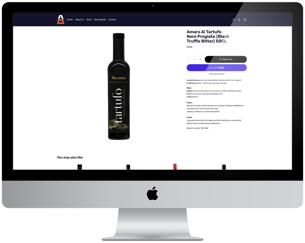 Artifex Drinks E-Commerce Website Design 7 artifex website design5